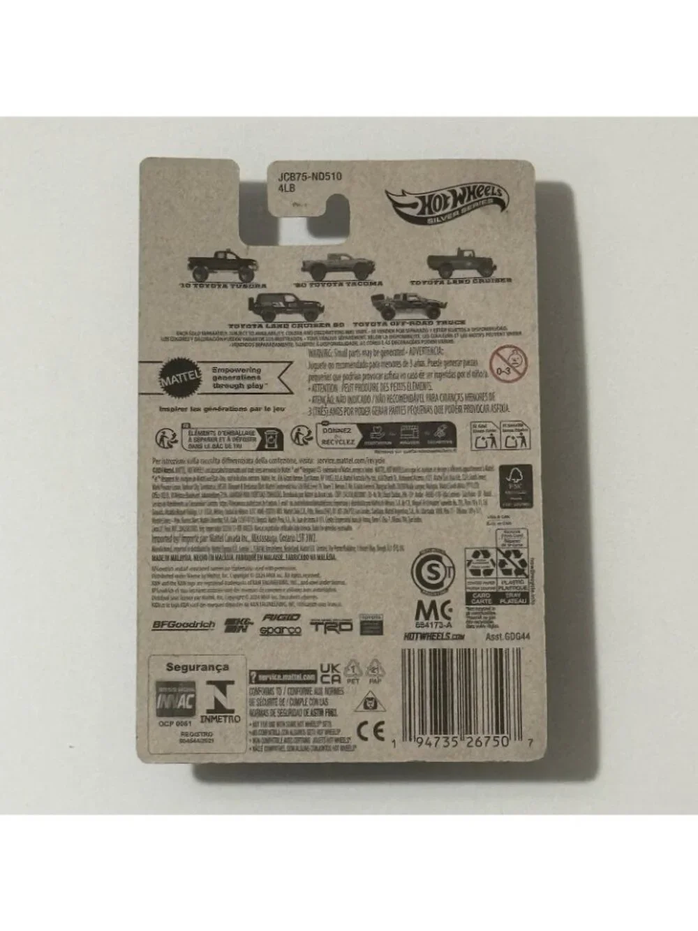 2025 Hot Wheels Silver Series - Toyota Off-Road Truck (5/5) Silver NEW‎ SEALED